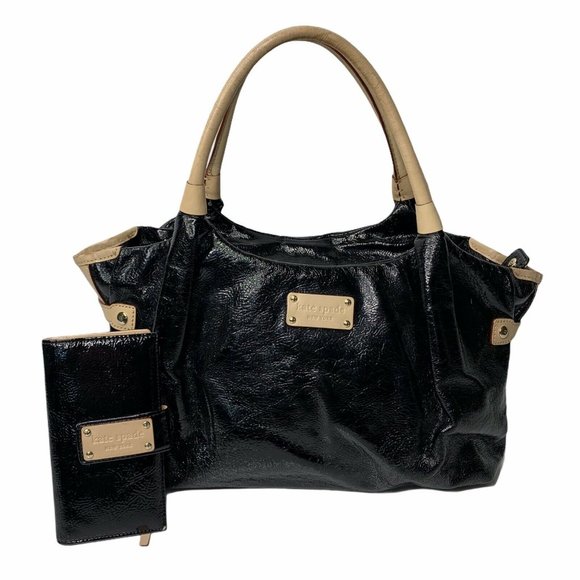 Kate SpadePatent Leather Handbag Wallet Set
